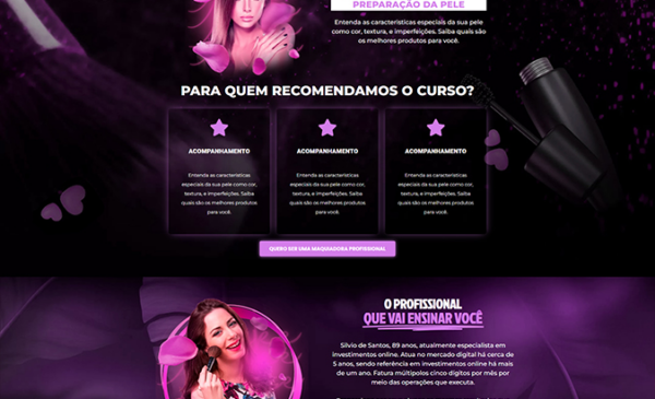 Landing page para venda de cursos de maquiagem ou produtos de beleza - Image 3